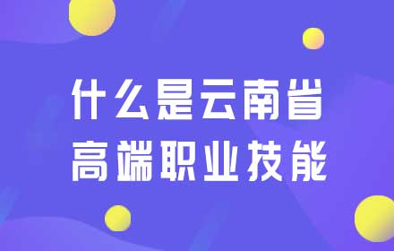 什么是云南省青年高端职业技能（专业）技能？