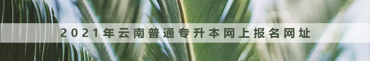 2021年云南普通专升本网上报名网址