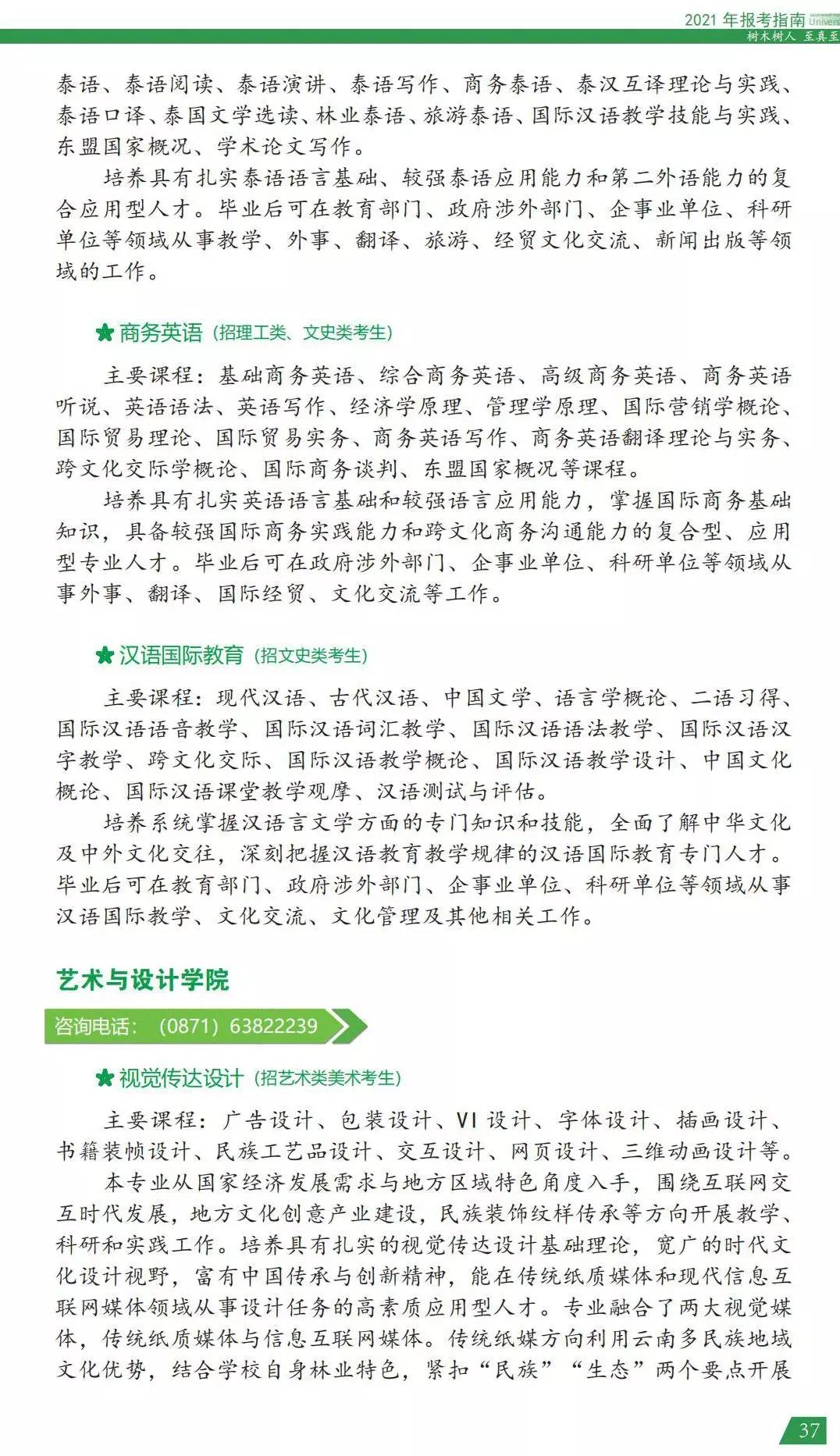 西南林业大学2021年报考指南