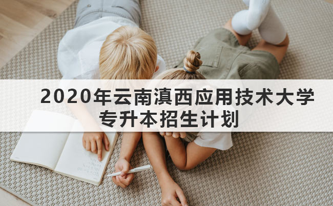 2020年云南滇西应用技术大学专升本招生计划